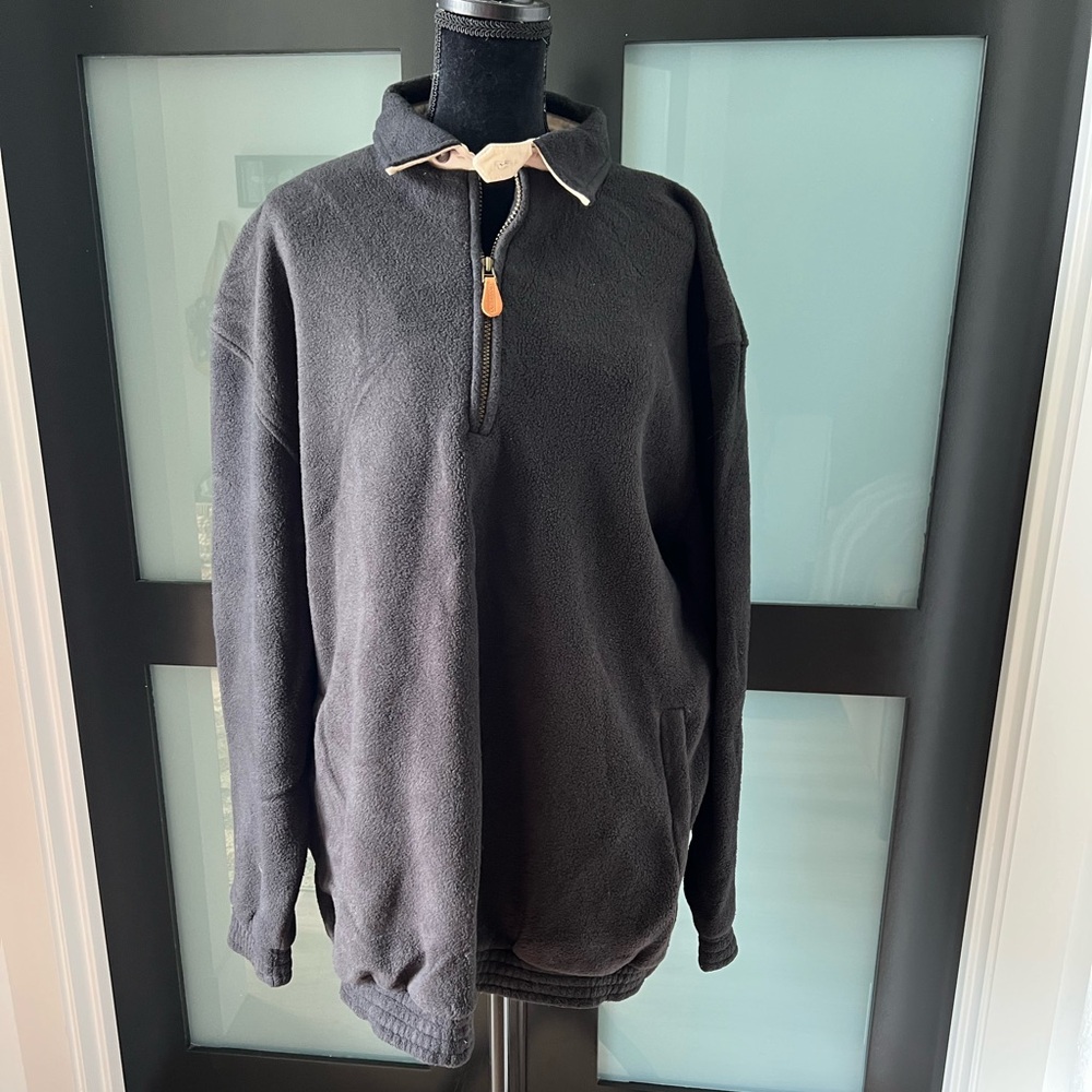 Men’s Black Fleece Pullover Jacket - Outer Banks Xl